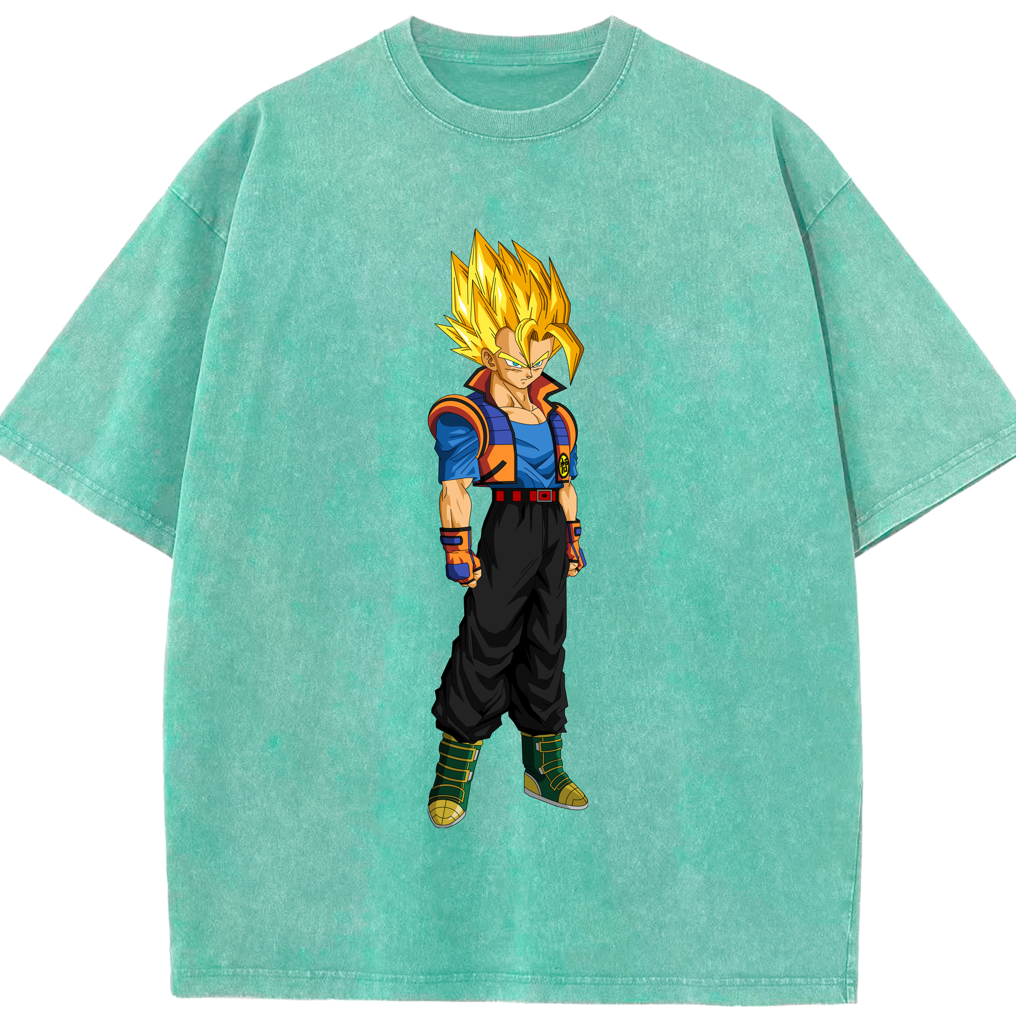 （画像用） ドラゴンボール ベジータ四世（Bejīta Yonsei）DRAGON BALL Vegeta IV 綿100% ヴィンテージ風 半袖Tシャツ（フロントプリント）